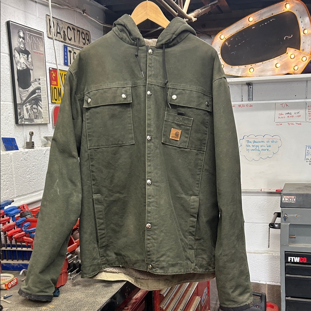 Carhartt Olive Hooded Field Jacket